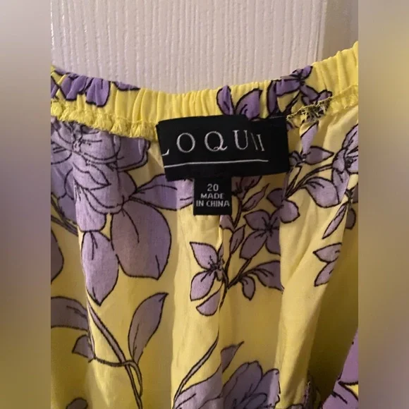 NWT Eloquii Tie Front Full Skirted Floral Maxi Dress - Picture 4 of 5